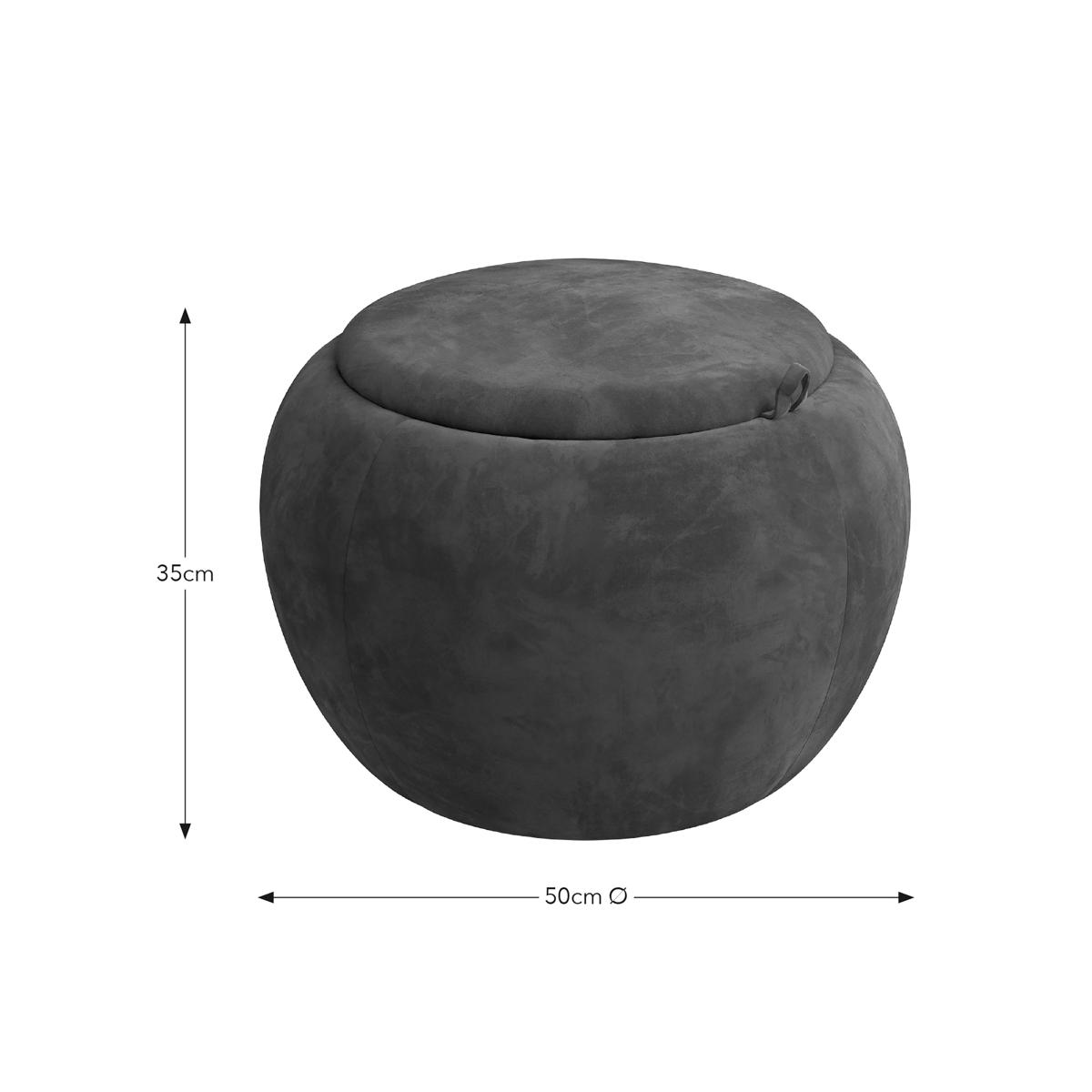 Callie Tray Table Storage Footstool Velvet Olive – image 8