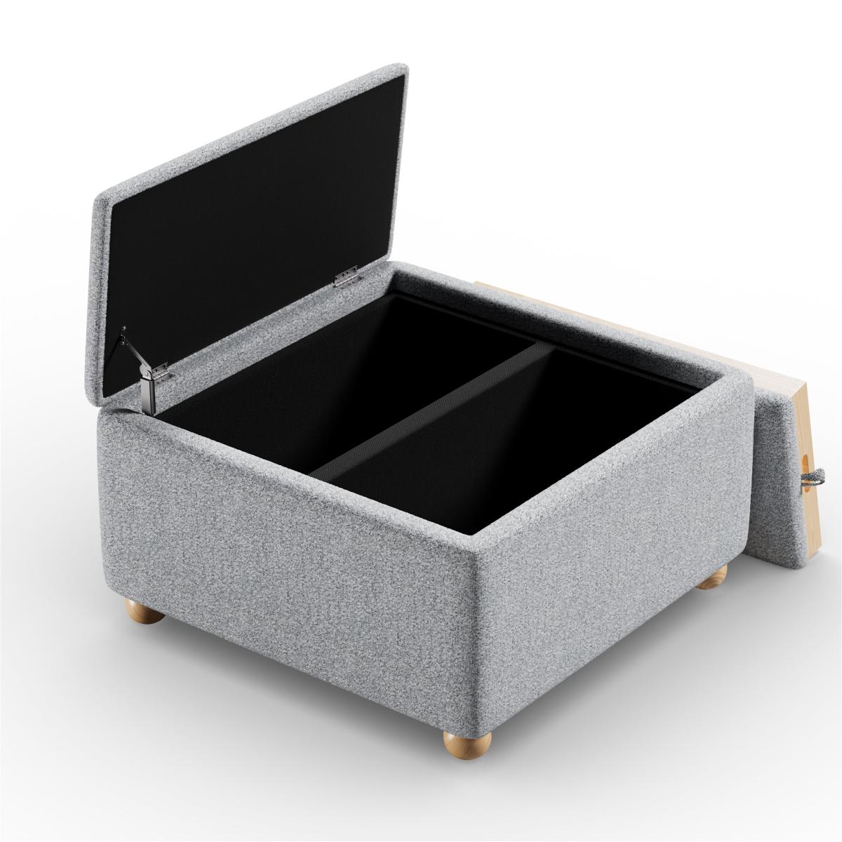Elma Soft Weave Tray Table Ottoman – image 7