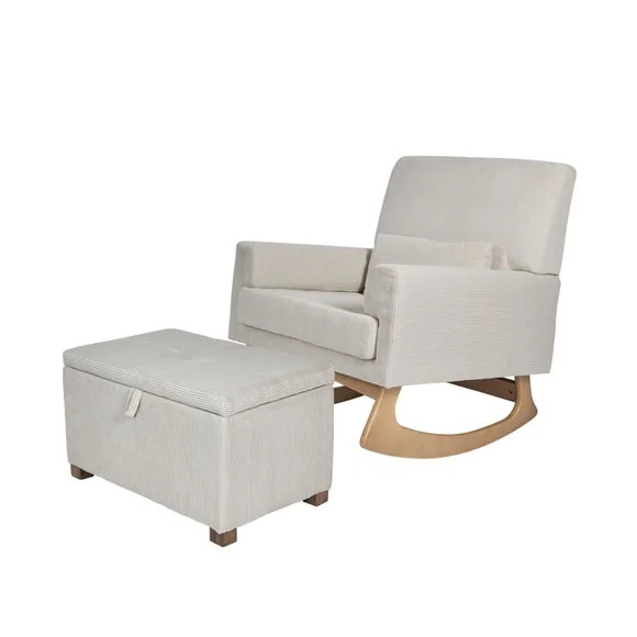 Gaia Baby Serena Corduroy Nursing Chair & Footstool Set – image 2