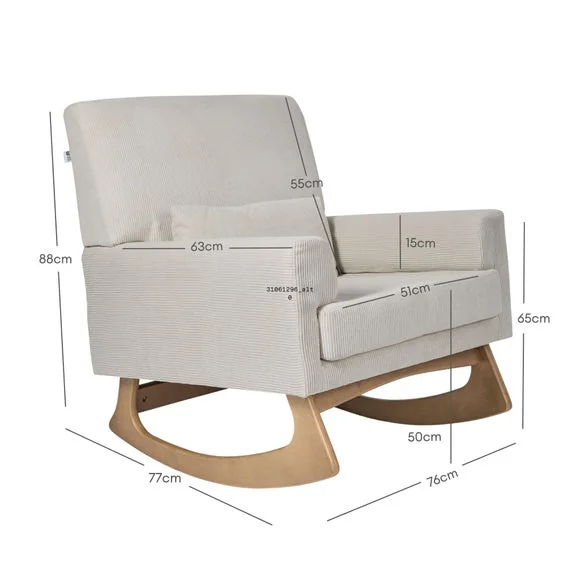 Gaia Baby Serena Corduroy Nursing Chair & Footstool Set – image 6