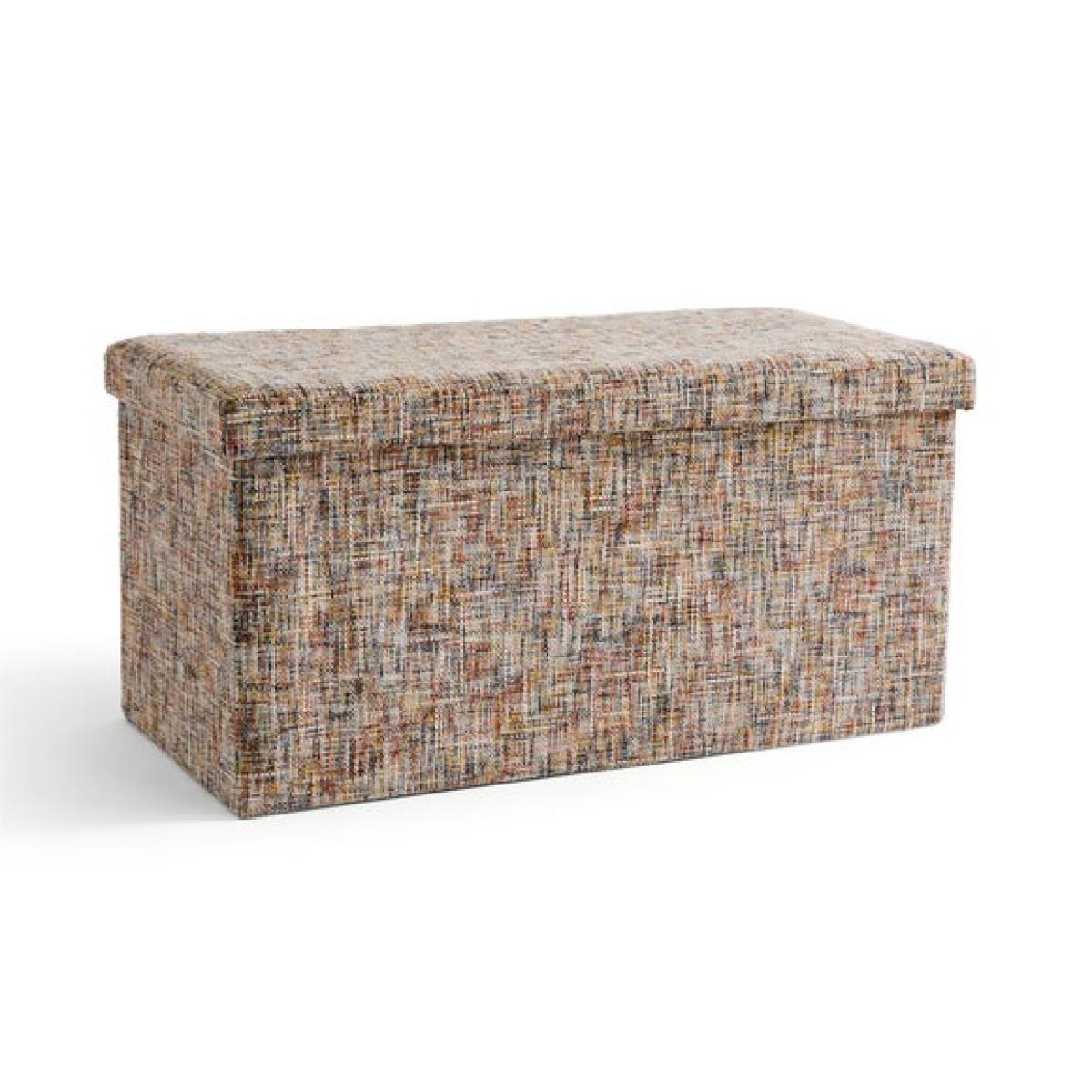 Multi Chenille Rectangle Ottoman – image 3