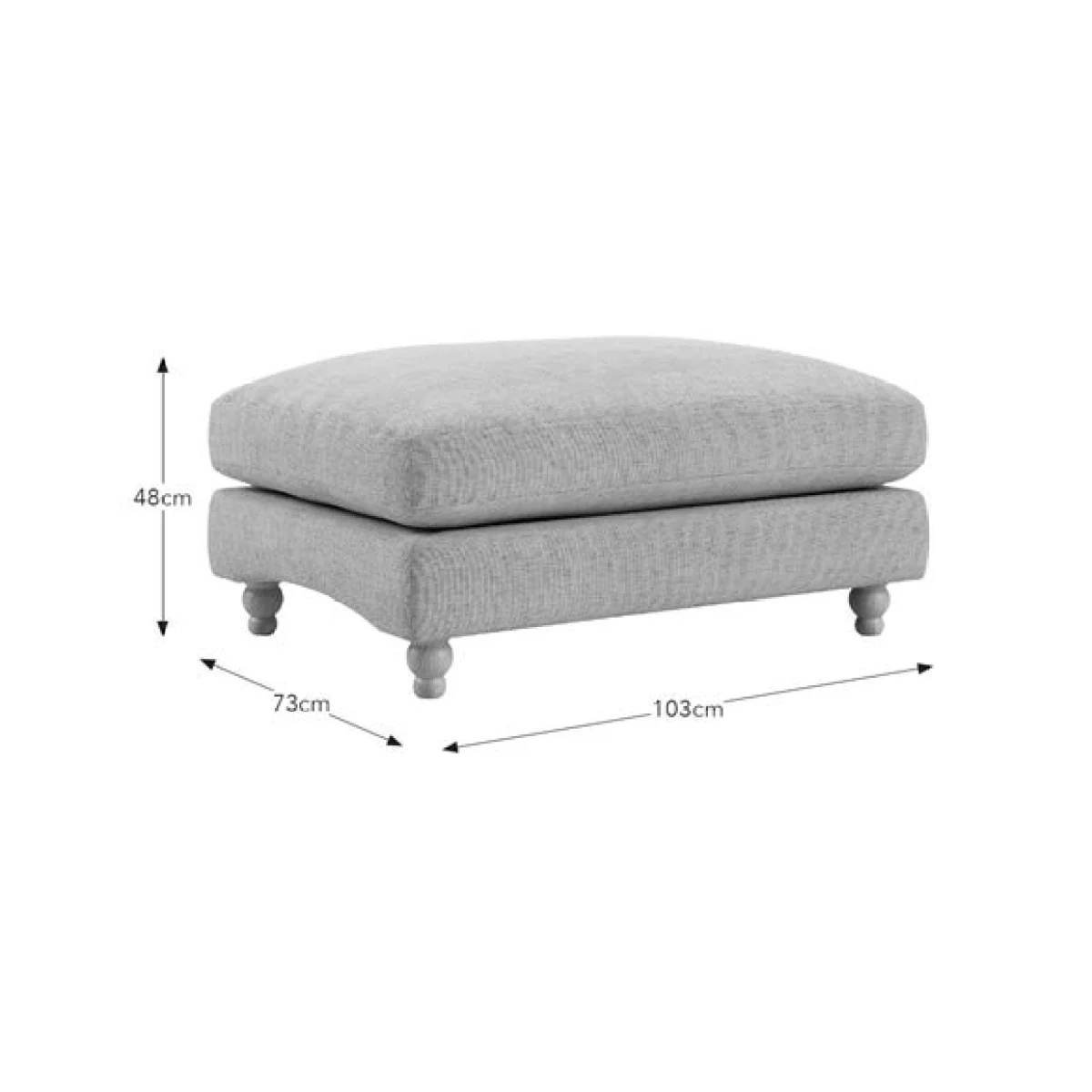 Martha Basket Weave Footstool – image 5