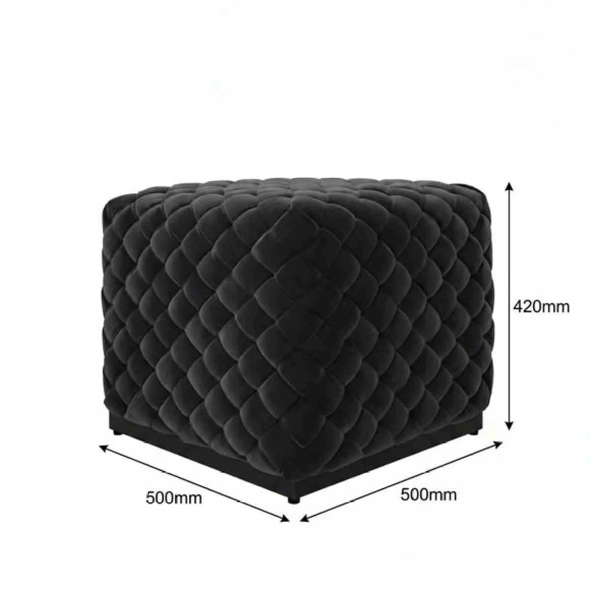 Colline Small Velvet Pouffe – image 5