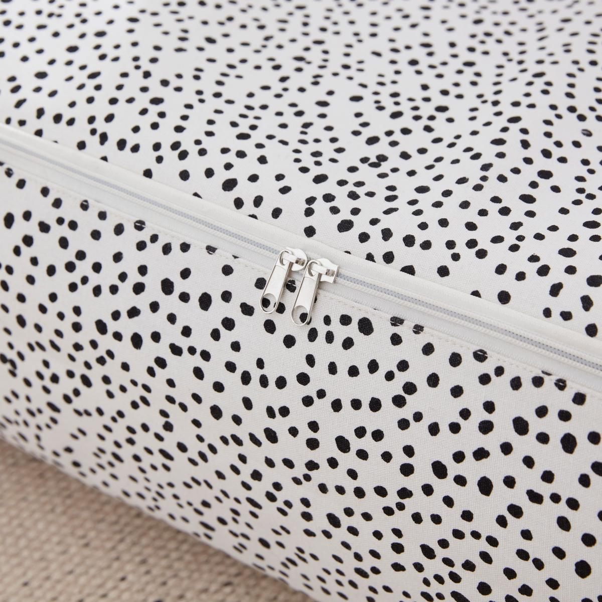 Fabric Underbed Storage Bag Dotty White Black and white – image 2