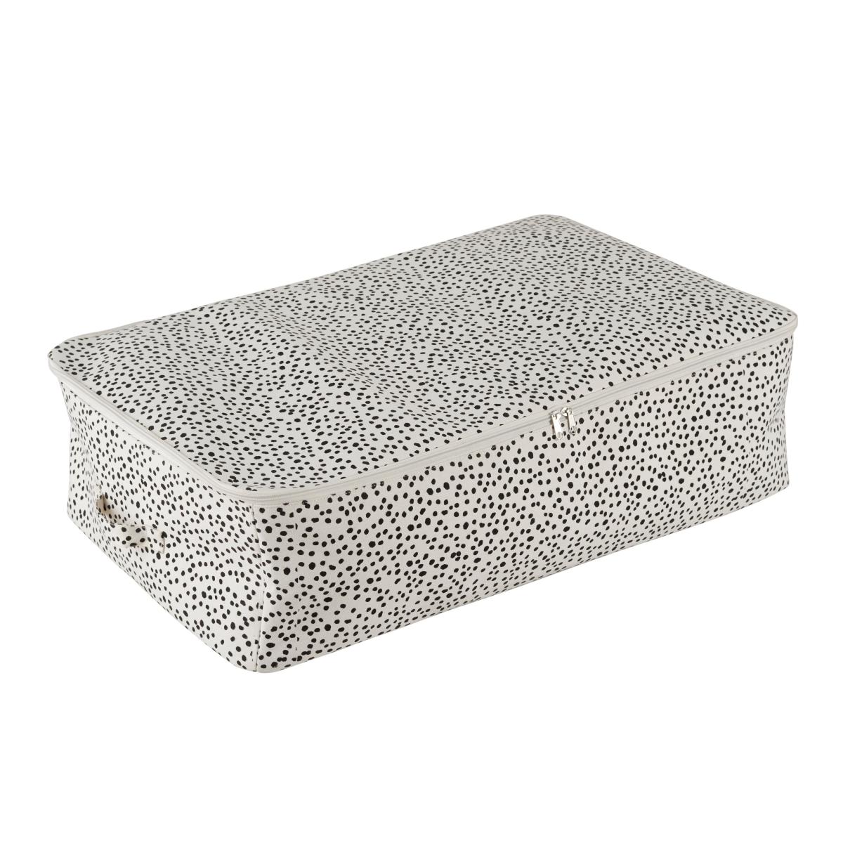 Fabric Underbed Storage Bag Dotty White Black and white – image 3