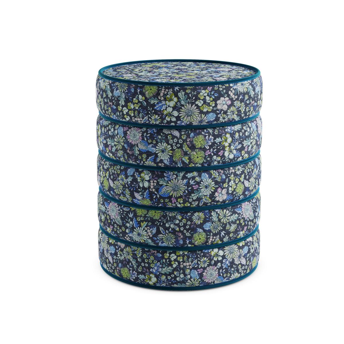 Contrast Piping Storage Footstool, Ditsy Floral – image 6