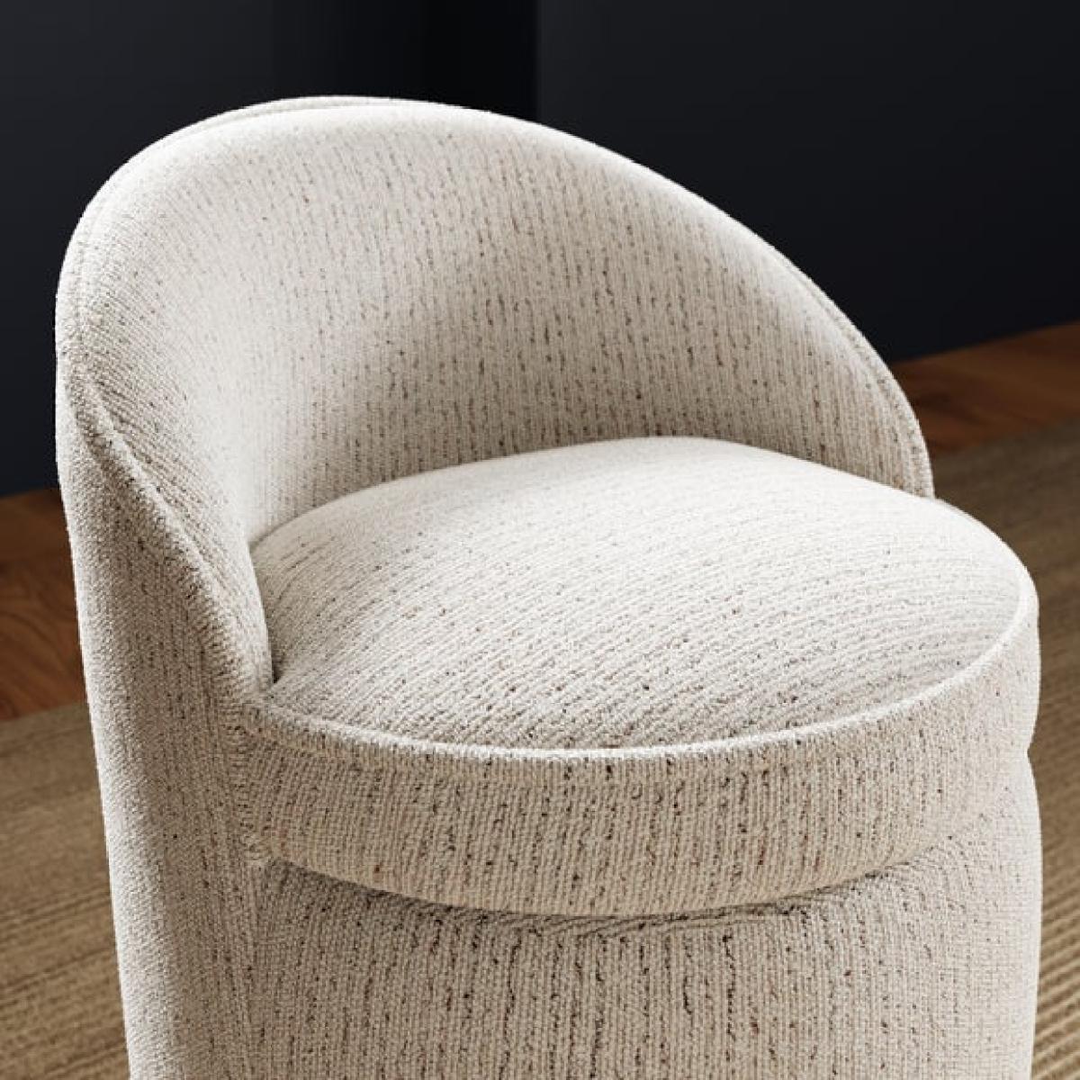 Estelle Fleck Boucle Swivel Storage Footstool – image 3