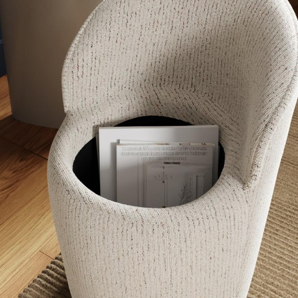 Estelle Fleck Boucle Swivel Storage Footstool – image 4