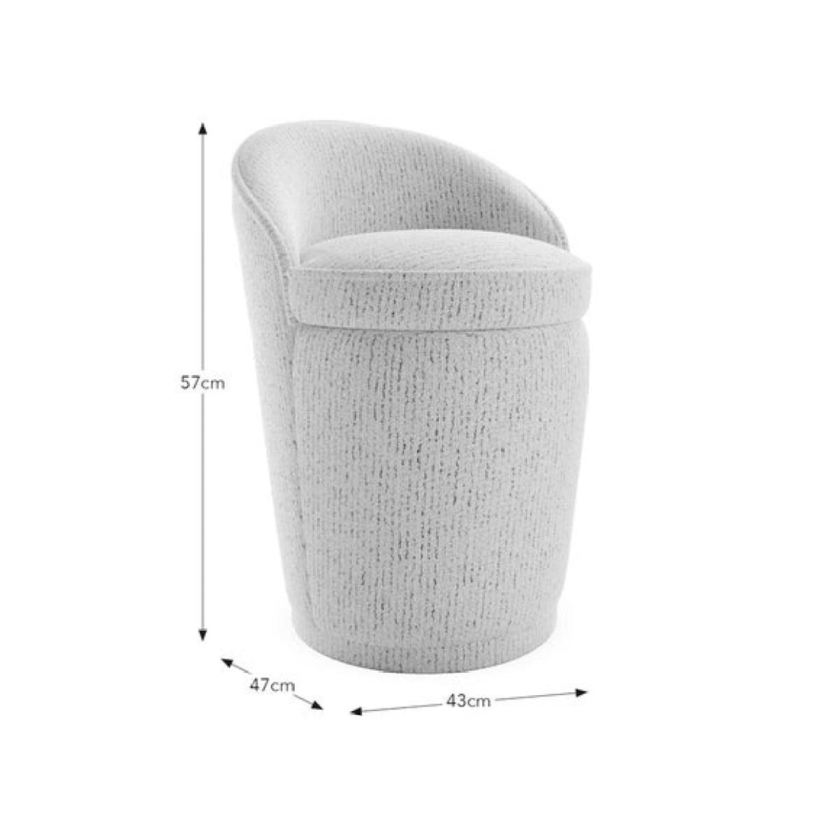 Estelle Fleck Boucle Swivel Storage Footstool – image 8