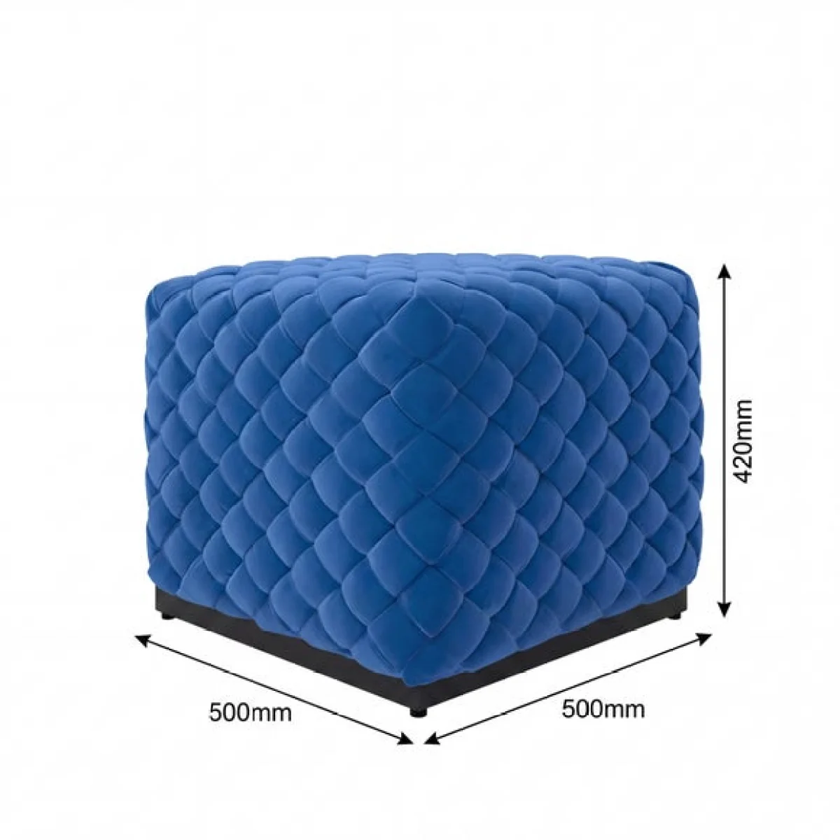 Colline Small Velvet Pouffe – image 6