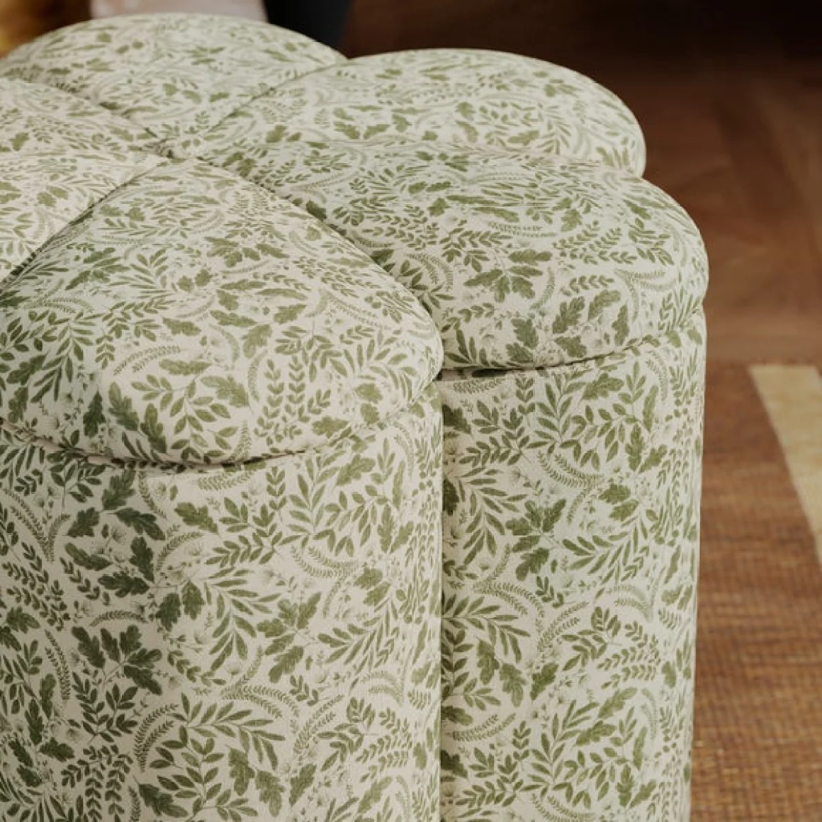 Flower Woodland Leaf Storage Footstool – image 4