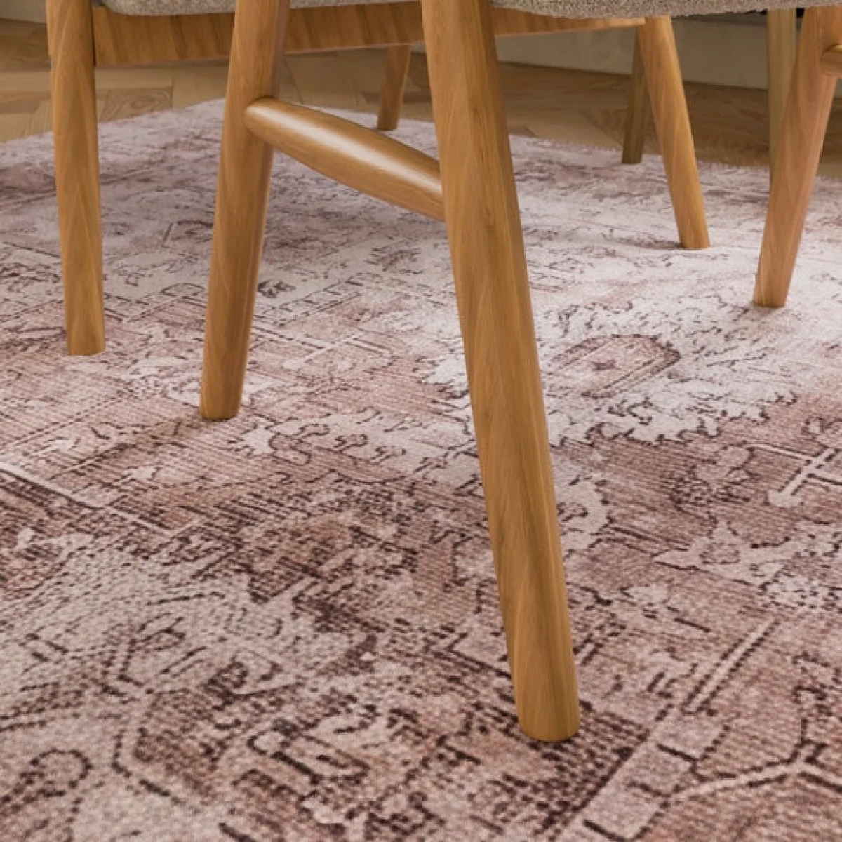 Alpine Spindle Boucle Footstool – image 3