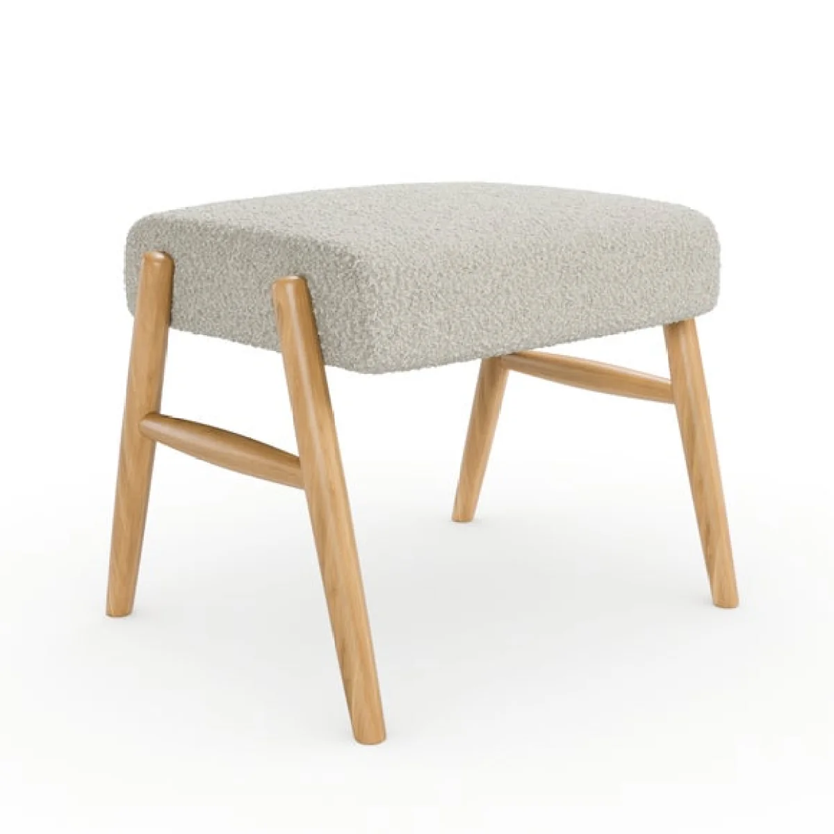 Alpine Spindle Boucle Footstool – image 4