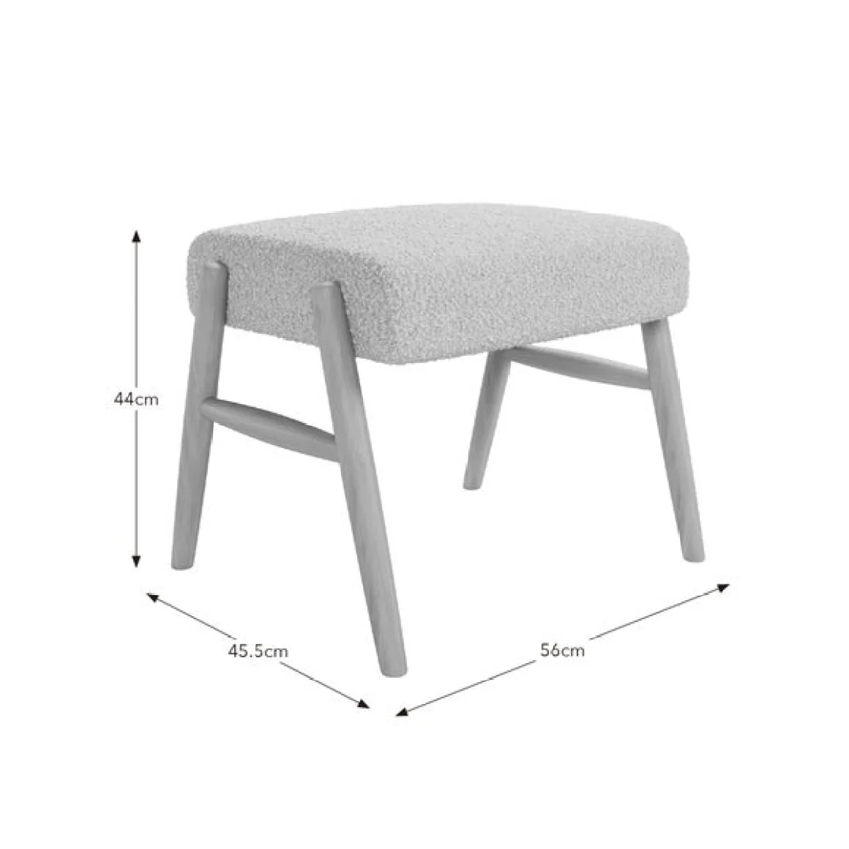Alpine Spindle Boucle Footstool – image 6