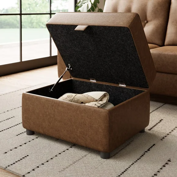 Baxter II Arizona Faux Leather Footstool – image 2