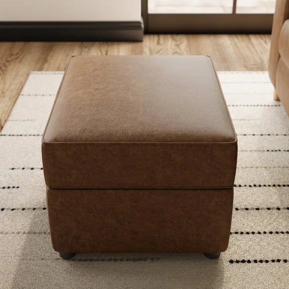 Baxter II Arizona Faux Leather Footstool – image 3