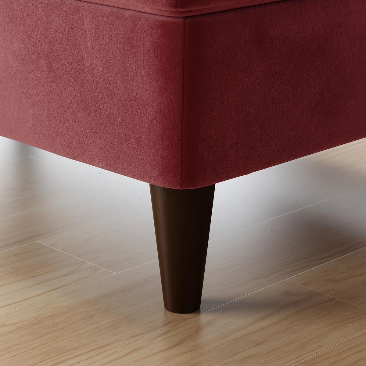 Zoe Velvet Footstool Mulberry – image 5