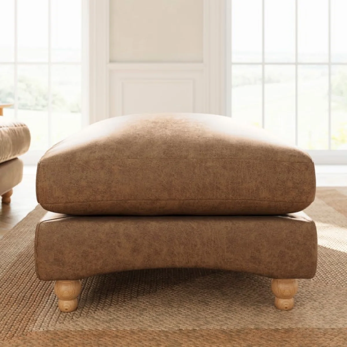 Martha Arizona Faux Leather Footstool – image 3