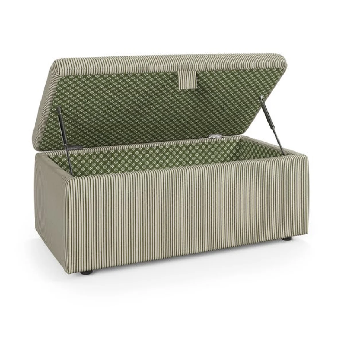 Box Chest Tiny Stripe Storage Footstool – image 8