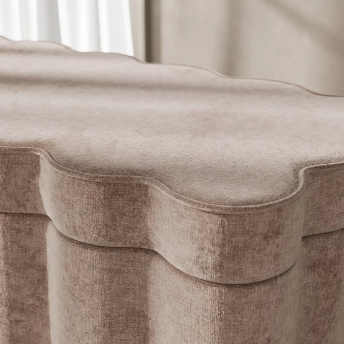 Wavie Luxe Chenille Storage Ottoman – image 4