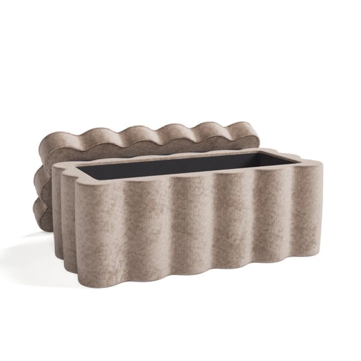 Wavie Luxe Chenille Storage Ottoman – image 8