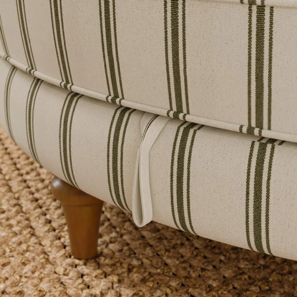 Beatrice II Folkstone Stripe Oval Snuggle Storage Footstool – image 3
