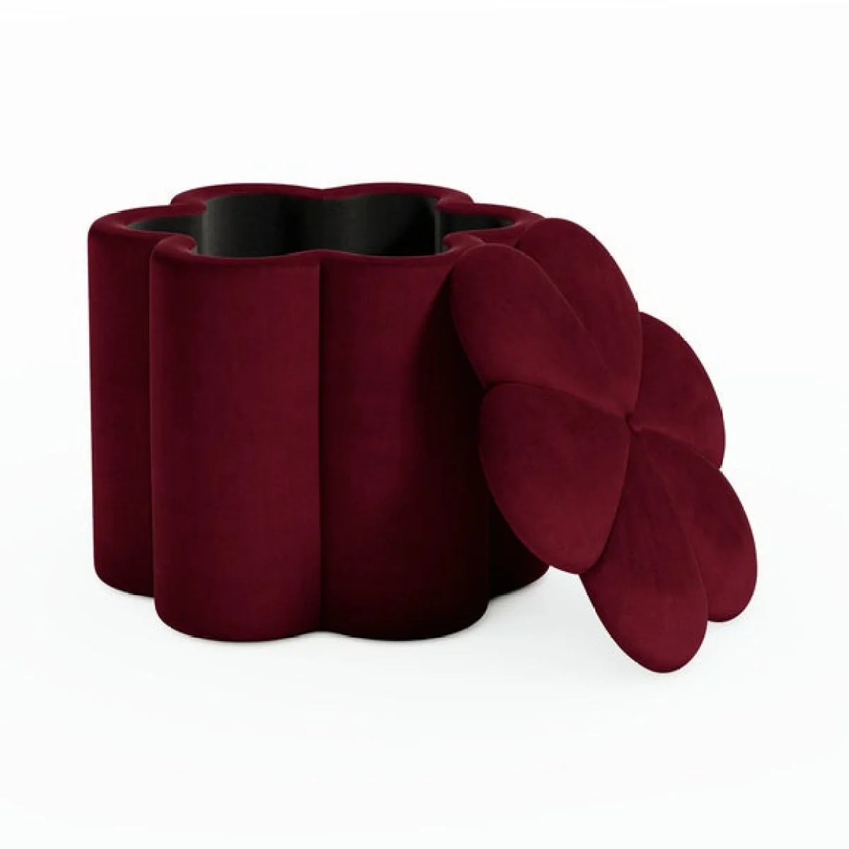 Flower Velvet Storage Footstool – image 8