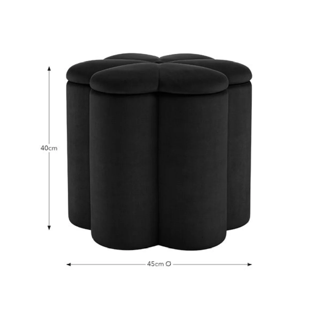 Flower Velvet Storage Footstool – image 9