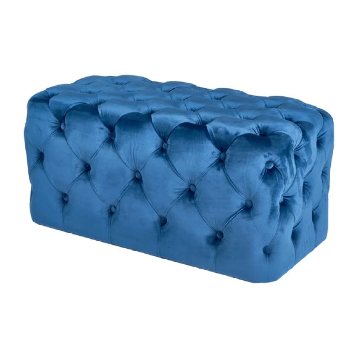 Return - Seraphina Velvet Buttoned Footstool – image 3