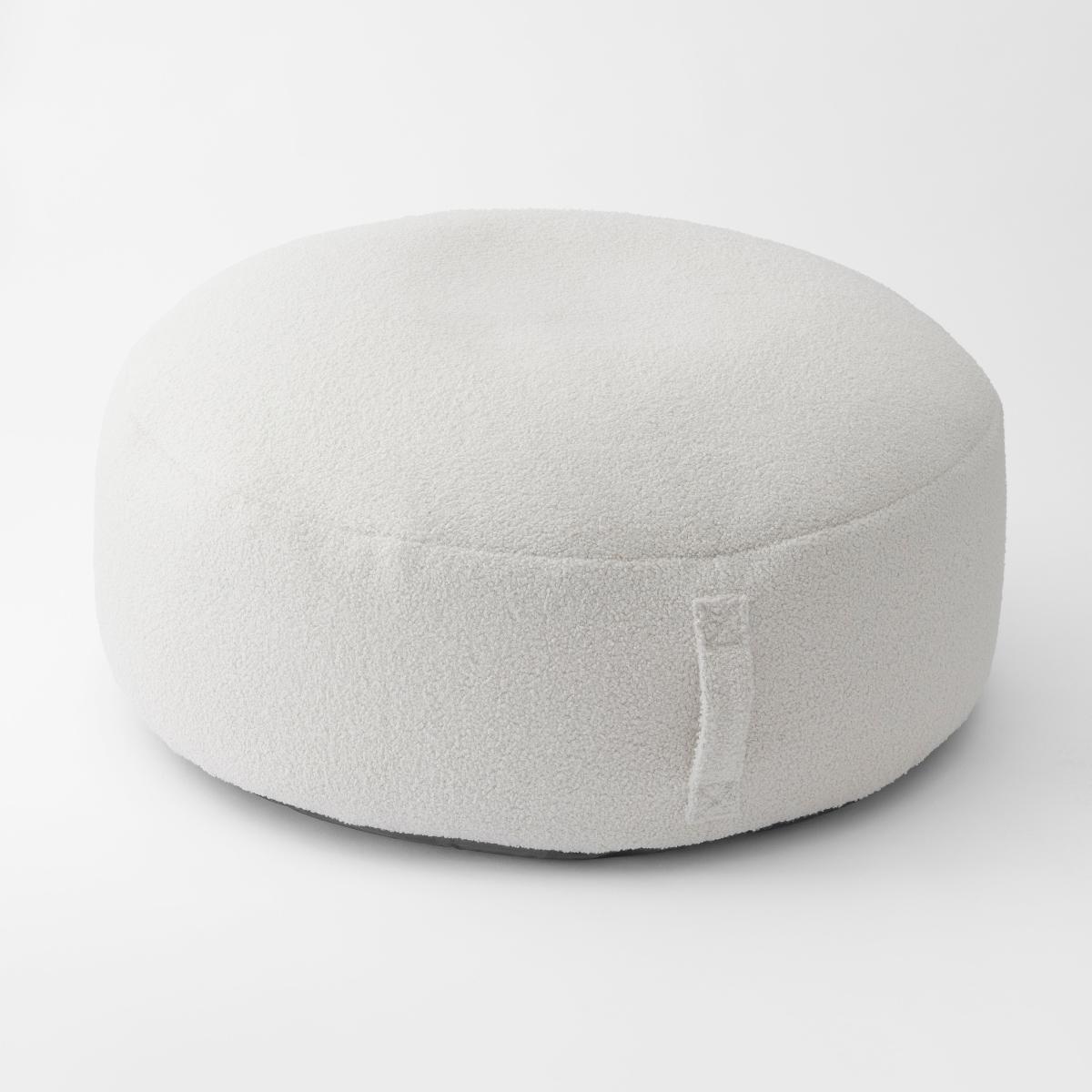 XL Adella Sherpa Ivory Footstool – image 2