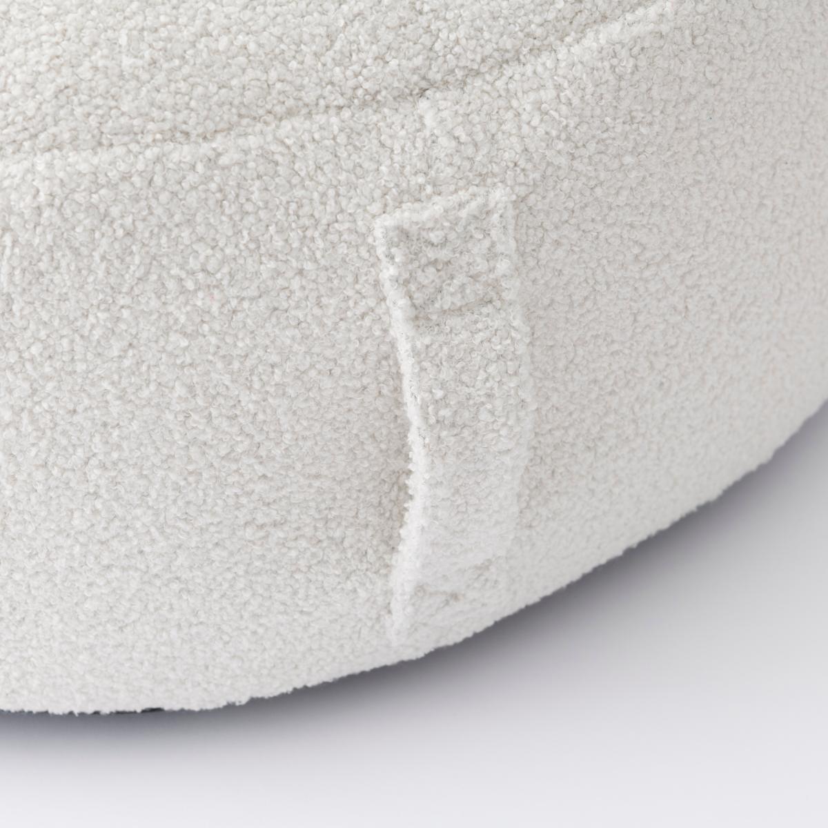 XL Adella Sherpa Ivory Footstool – image 3