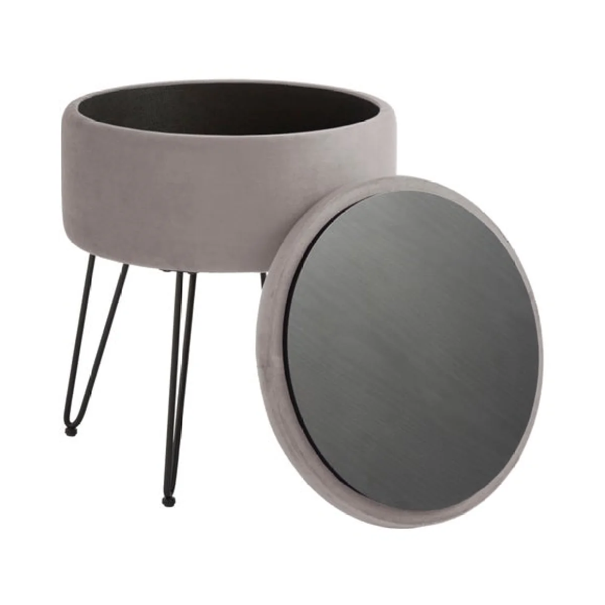 Return - Avery Velvet Storage Footstool – image 6