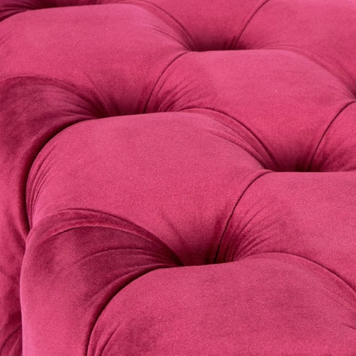 Return - Seraphina Velvet Buttoned Footstool, Raspberry Pink – image 5