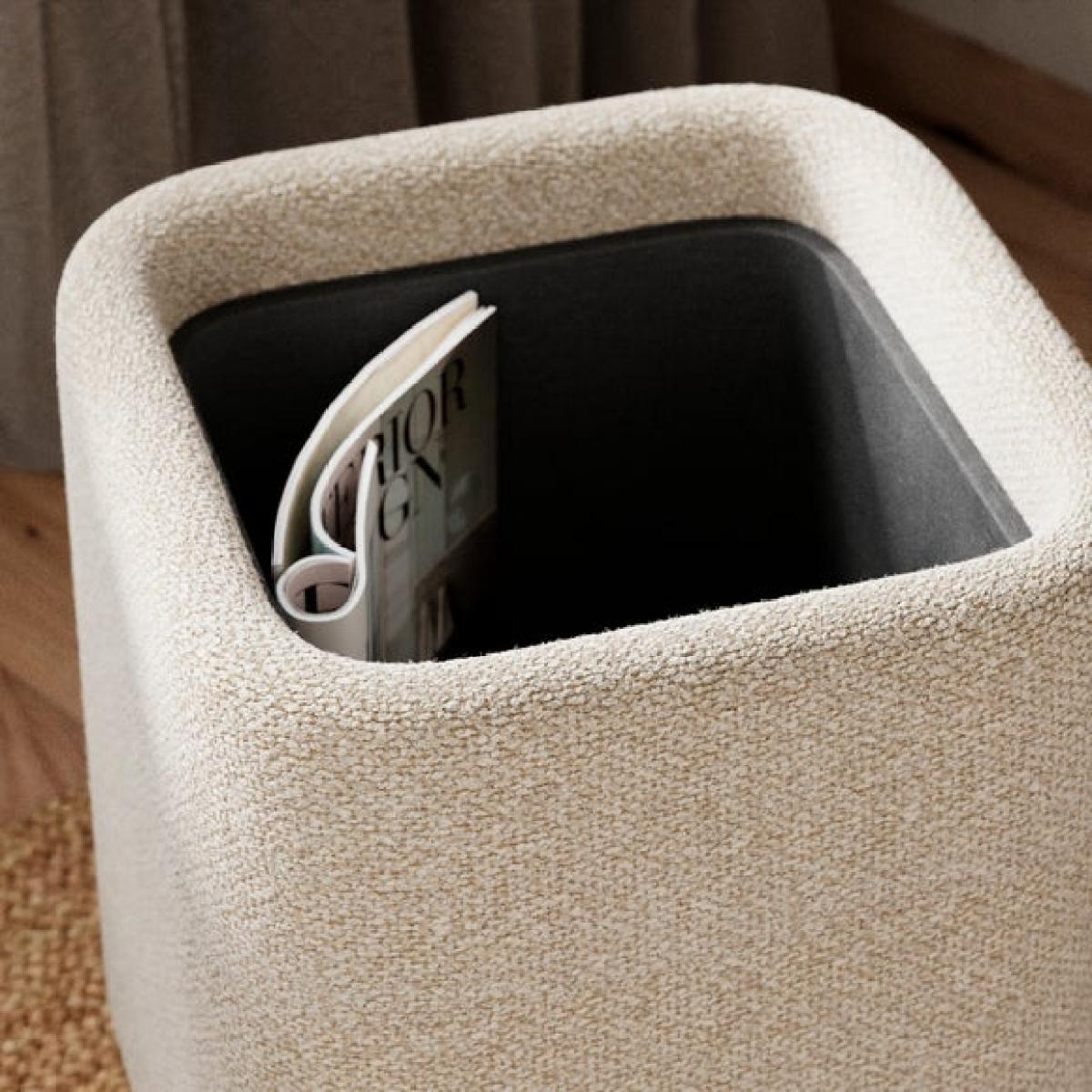 Pebble Boucle Tray Table Storage Footstool – image 4