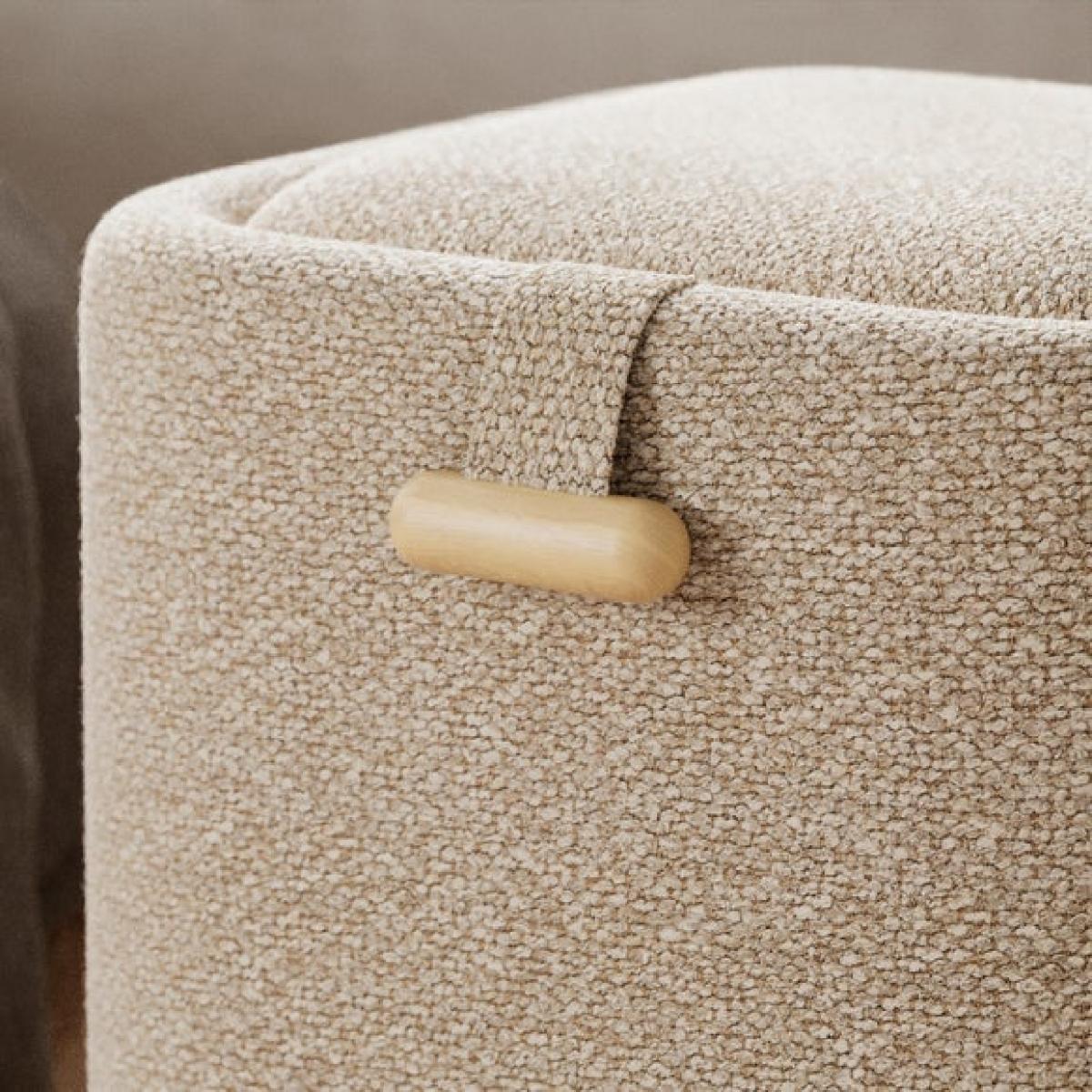 Pebble Boucle Tray Table Storage Footstool – image 5