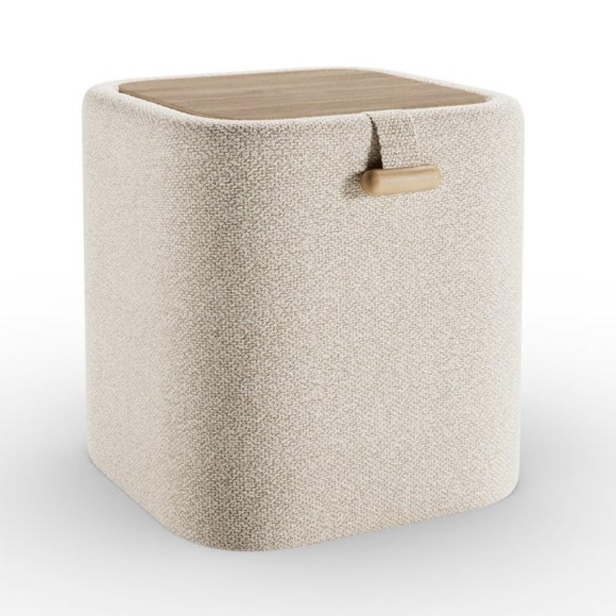 Pebble Boucle Tray Table Storage Footstool – image 7