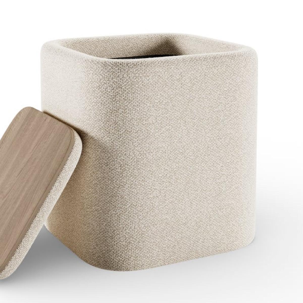 Pebble Boucle Tray Table Storage Footstool – image 8