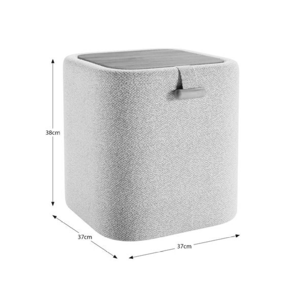 Pebble Boucle Tray Table Storage Footstool – image 9