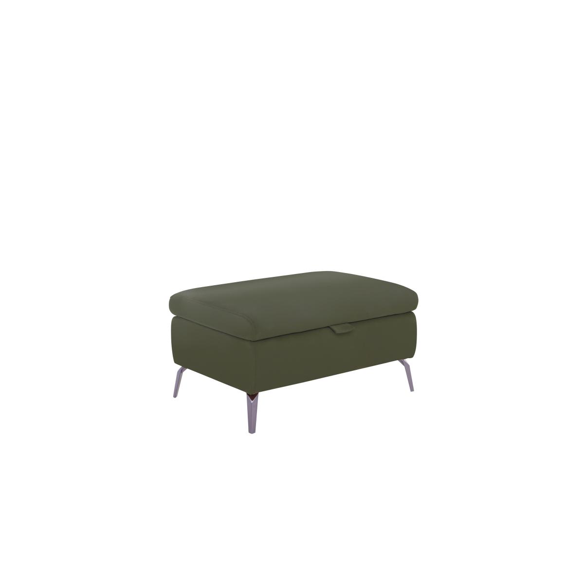 Jude Leather Storage Footstool - Montana Storm – image 2