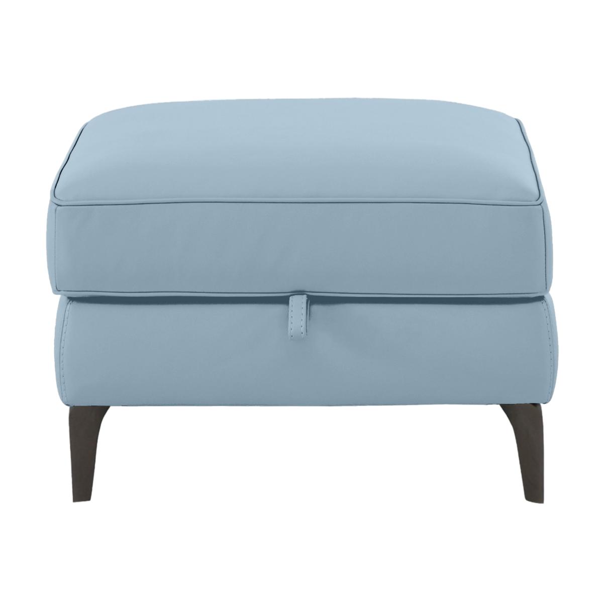 Homestage Leather Storage Footstool - Pearl Blue – image 1