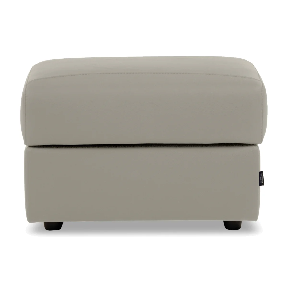 Nicoletti - Canto Rectangular Leather Storage Footstool - Torello Tortora – image 1