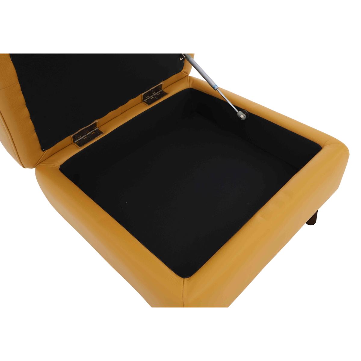 Morgan Leather Storage Footstool - Granite – image 4