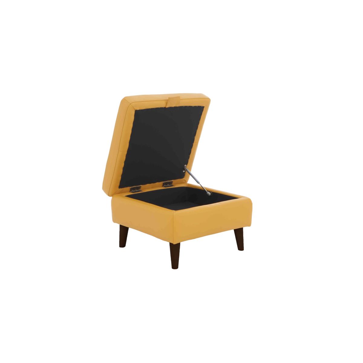 Morgan Leather Storage Footstool - Granite – image 7