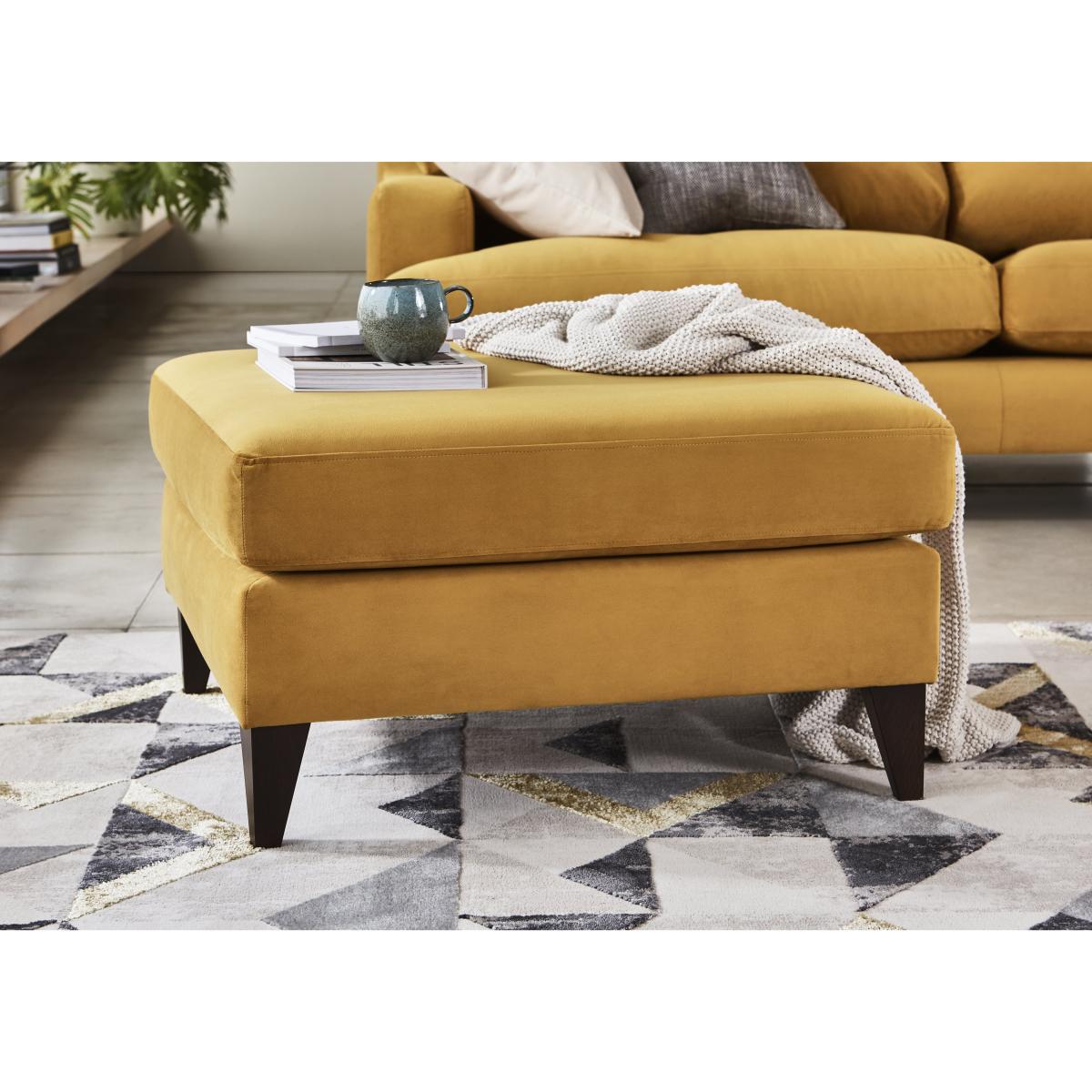 The Lounge Co. - Romilly Fabric Footstool - Liquorice Twirl – image 2