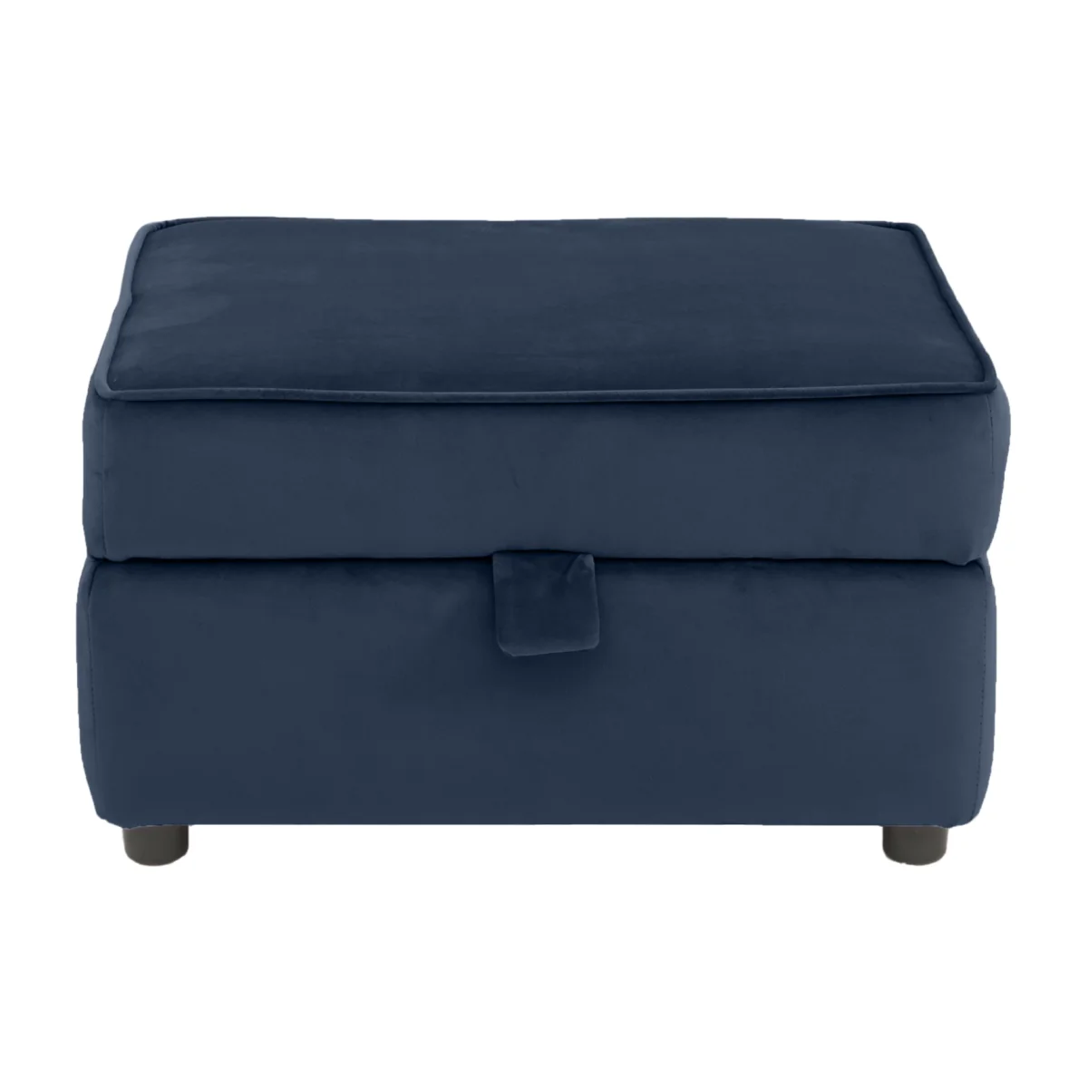Felix Fabric Storage Footstool - Navy – image 1