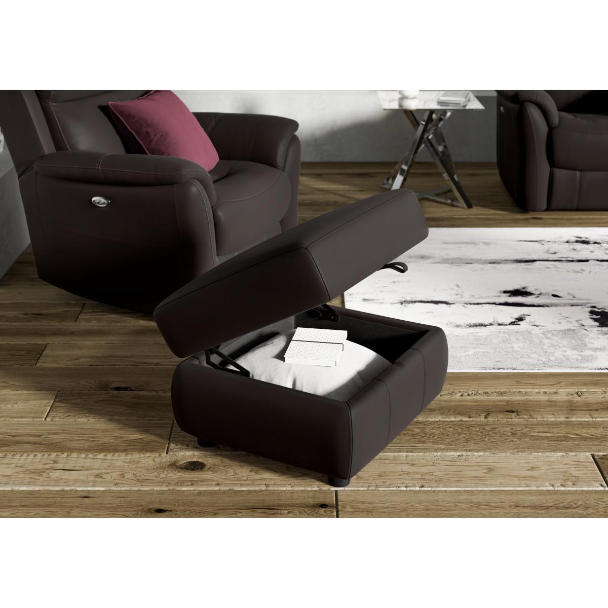 Relax Station Revive BV Leather Storage Footstool - Pure Red – image 2