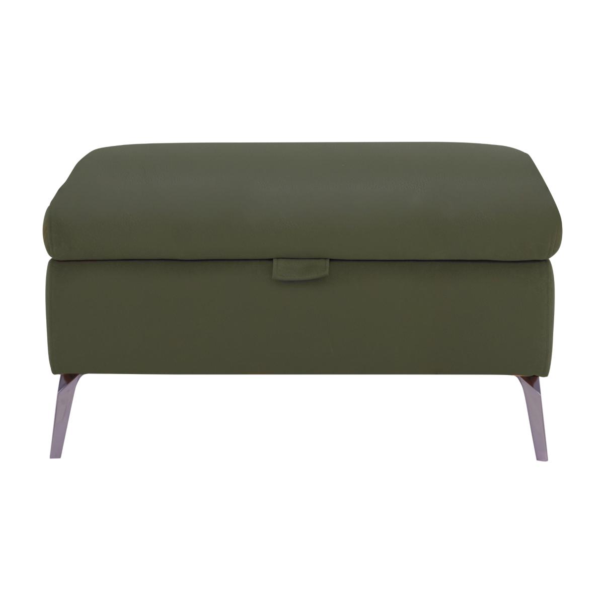 Jude Leather Storage Footstool - Oslo Pine – image 1