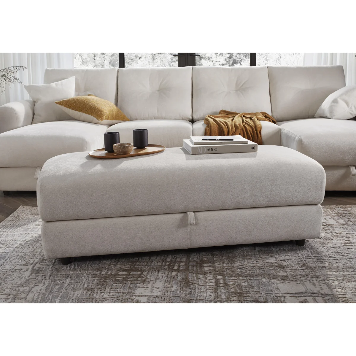 Nest Large Fabric Storage Footstool - Living Room Furniture - In Time for Christmas – image 2