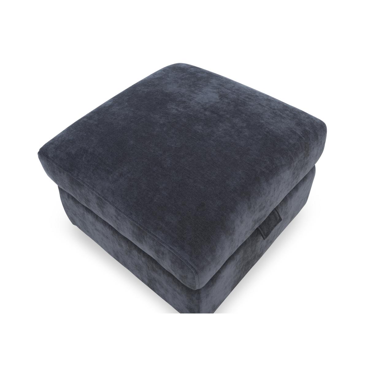 Panache Fabric Storage Footstool - Manhattan Indigo – image 2