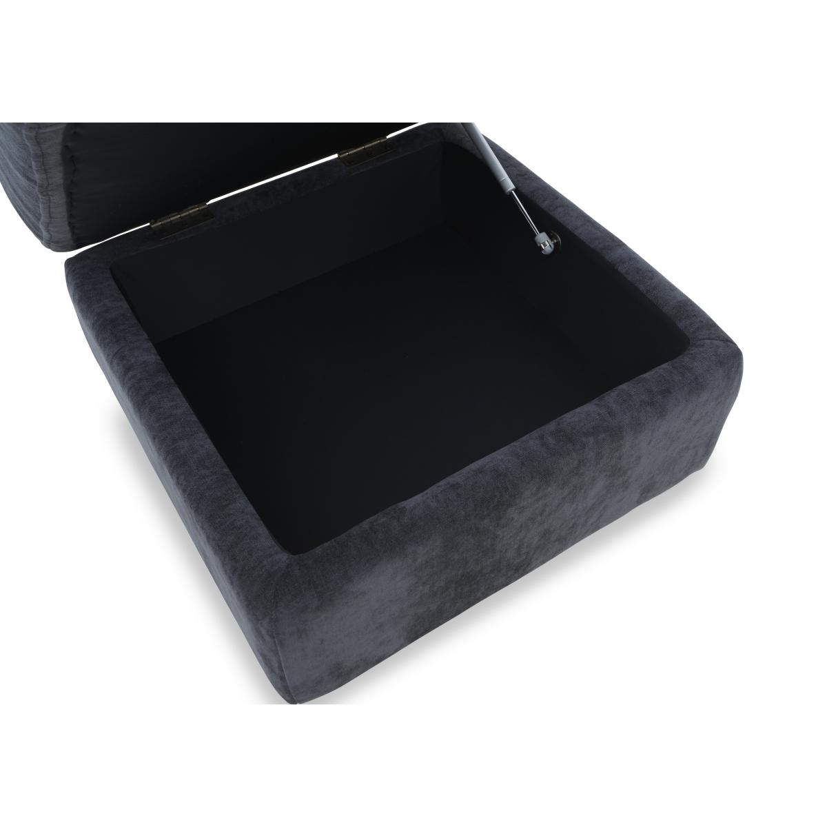 Panache Fabric Storage Footstool - Manhattan Indigo – image 3